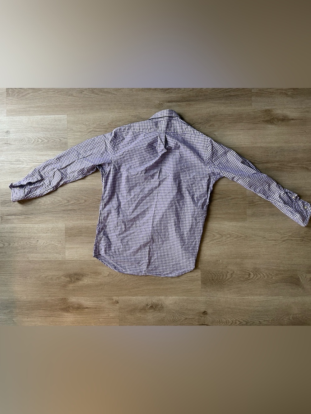 Ralph Lauren Purple and White Gingham Button-Down Shirt - Picture 4 of 4
